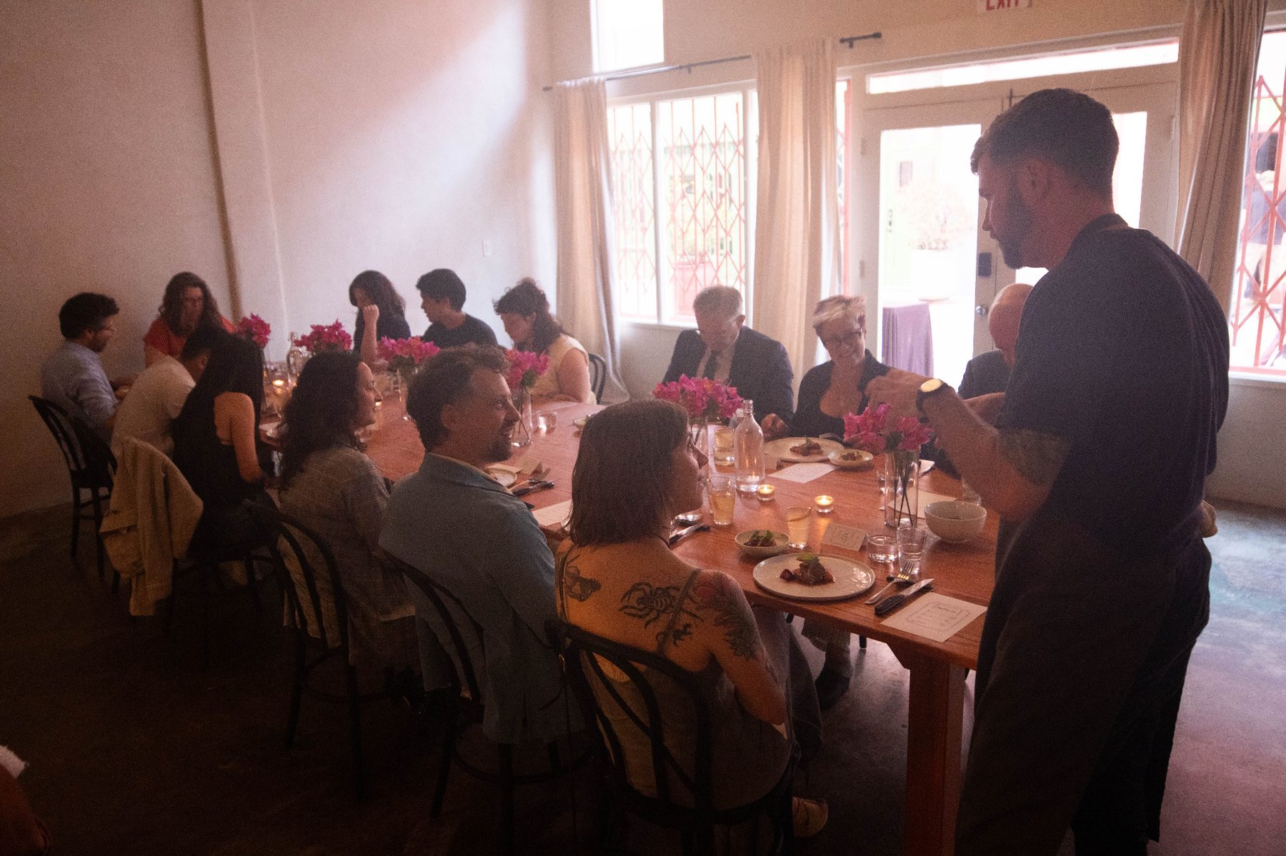 Henwill tasting dinner service in an intimate room