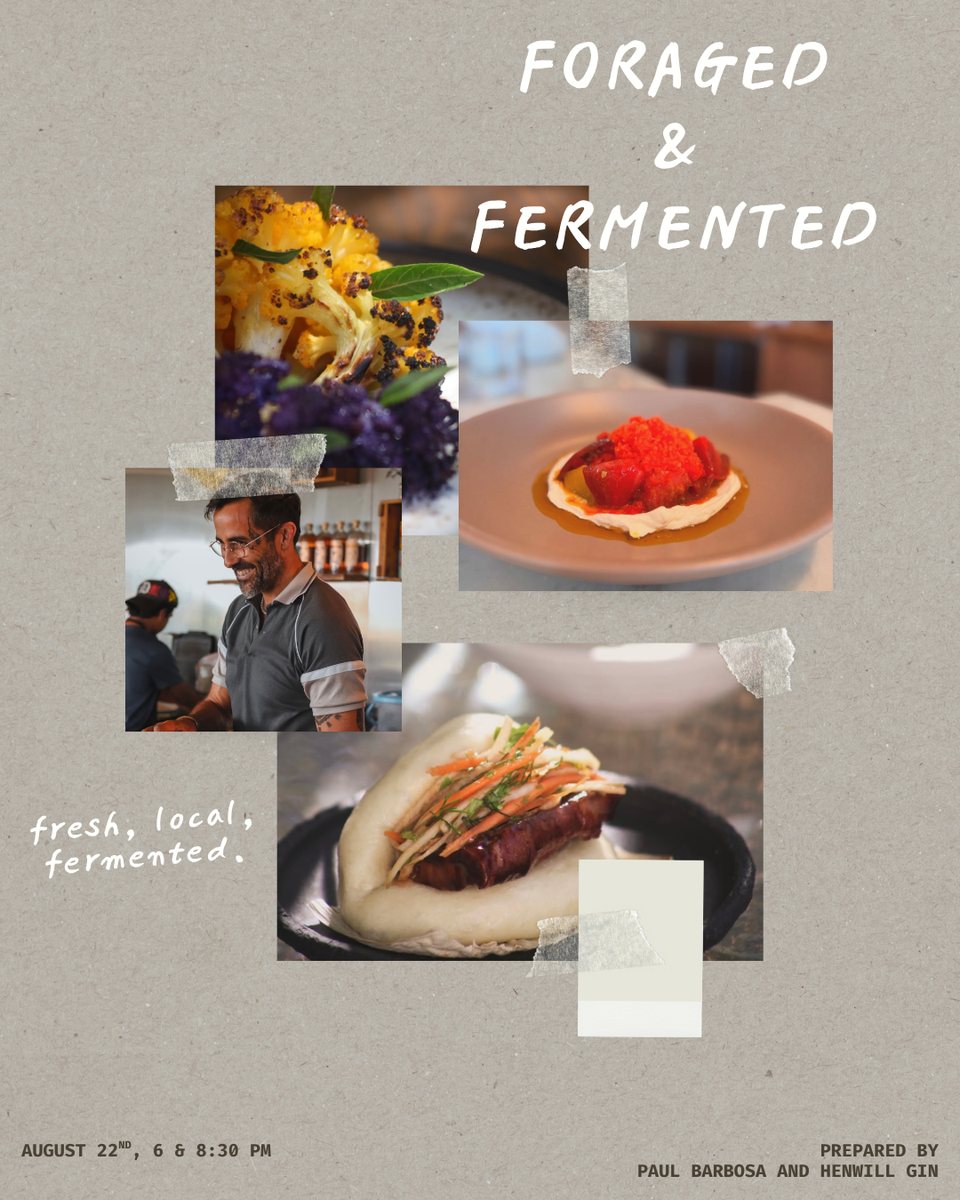 Foraged & Fermented event poster: Good Arthur, August 22, 6 and 8:30 PM